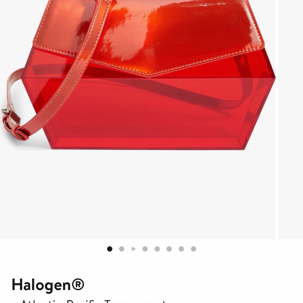 Halogen Vibrant Red Geometric Crossbody Bag